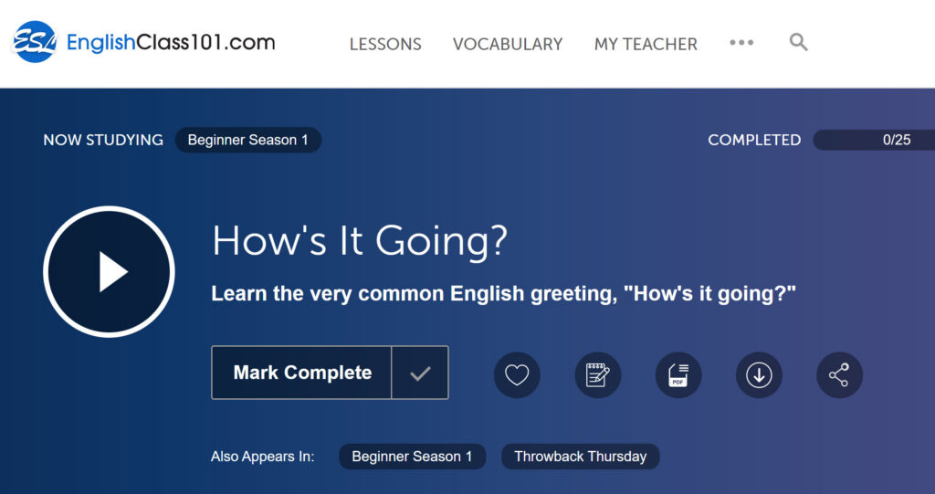 EnglishClass101 Free Lesson Offer